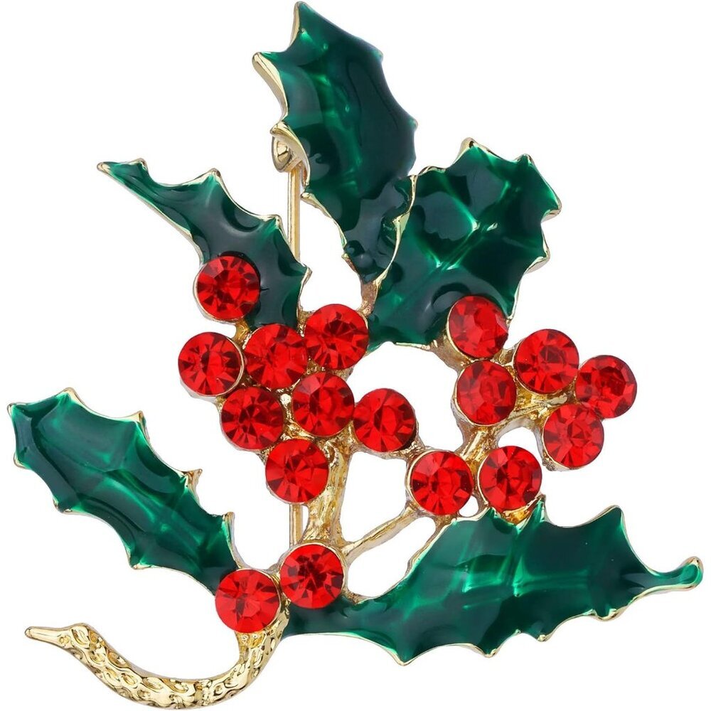 Christmas Brooch Pin for Women Crystal Rhinestone Brooches and Pins Colorful Ena
